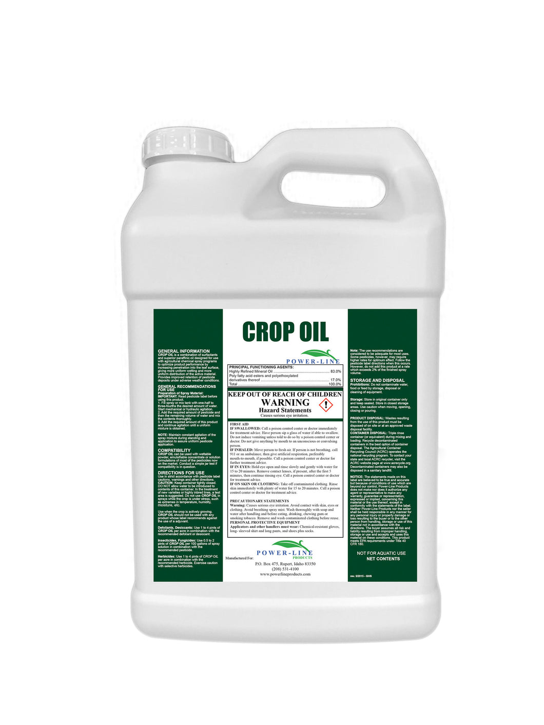 Crop Oil 2.5 Gallon